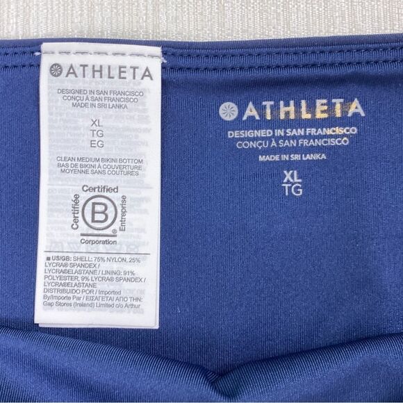 Athleta Clean Medium Navy Bikini Bottom - Picture 3 of 9